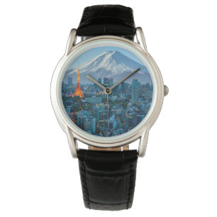 Montre Glace et neige Mt. Fuji et Tokyo Skyline