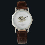 MONTRE GLAMOROUS PALE OR BLANC LOTUS ENREGISTRER LA DATE<br><div class="desc">Si vous avez besoin d'une personnalisation ou d'autres éléments correspondants,  n'hésitez pas à me contacter à l'adresse info@yellowfebstudio.com</div>
