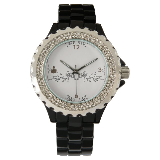 Montre Glamour in Time – Custom Women’s Rhinestone Watch (devant)