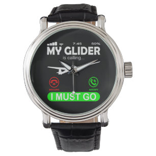 Montre Glider Pilot Gliding is Calling Funny Telephones