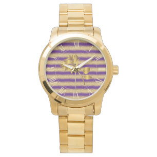 Montre Glitter Purple Floral