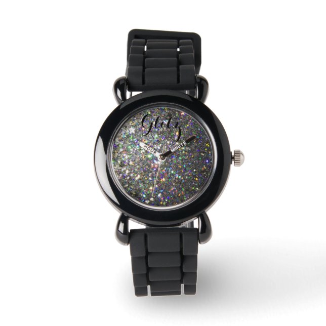 Montre Glitz Silver et Hologram Parties scintillant Watch (Recto)