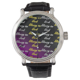 Montre Gloire au pourpre de motif de Dieu