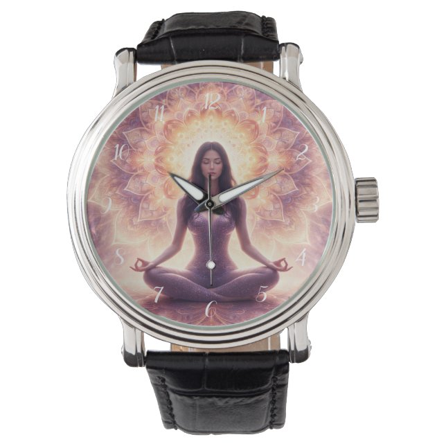 Montre Glowing Mandala Meditation Woman (devant)