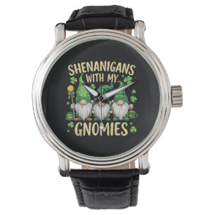Montre Gnome de la Fête de la Saint-Patrick Chanceux Trèf