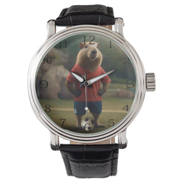 Montre "Goal-Scoring Capybara : The Ultimate Soccer Star  (devant)