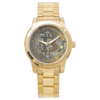 Montre Gold Bitcoin Watch pour l'homme
