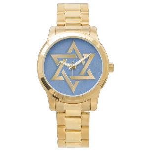 Montre Gold Blue Star de David Art Panel