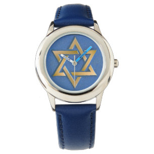 Montre Gold Blue Star de David Art Panel