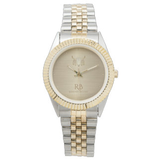 Montre Gold Buffalo Skull Luxury Metallen Watch