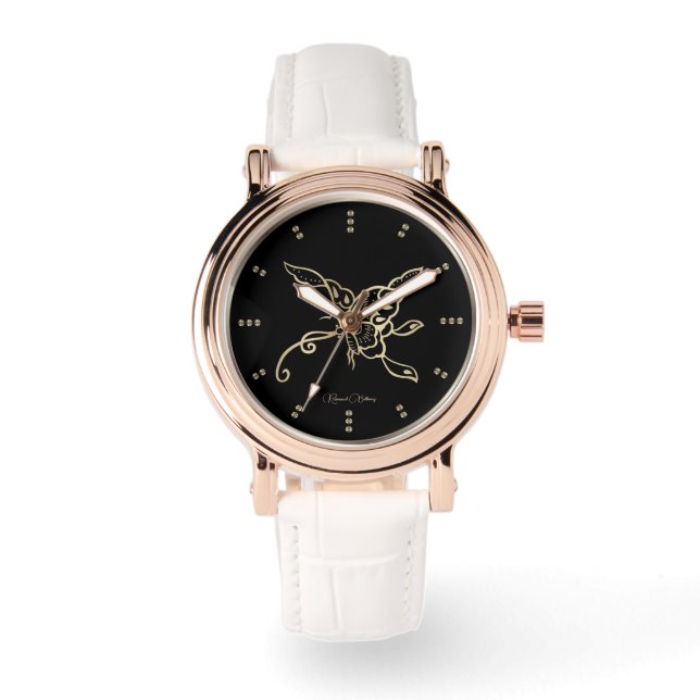 Montre Gold Butterfly Luxury Watch (Recto)