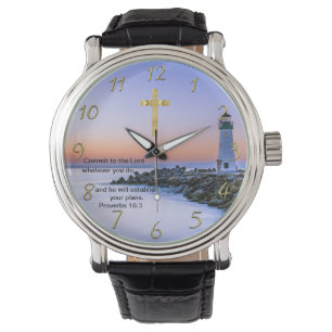 Montre Gold Christian Faith croise avec Où je vais aujour