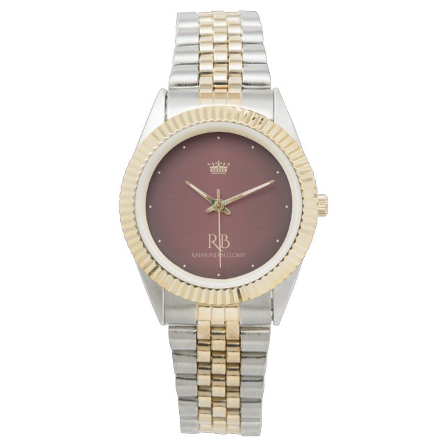 Montre Gold Crown Red Metallic Watch (devant)