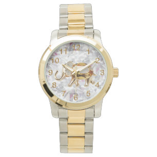 Montre Gold Elephant Faux Diamond parties scintillant bij
