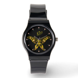 Montre GOLD HYPER BUTTERFLY AVEC GEMSTONES Monogramme Noi