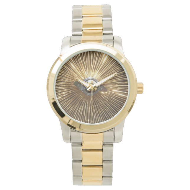 Montre Gold Lowrider Spokes Wire Wheels Watch (devant)