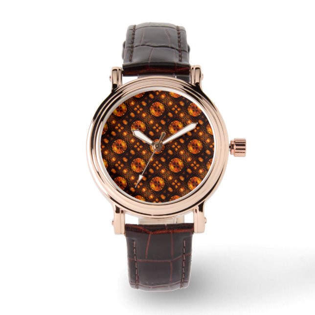 Montre Gold Modern Boho Elegant Abstract Art Pattern #507 (Recto)