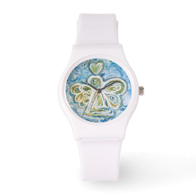 Montre Golden Blue Guardian Angel Custom Watch Design (Recto)