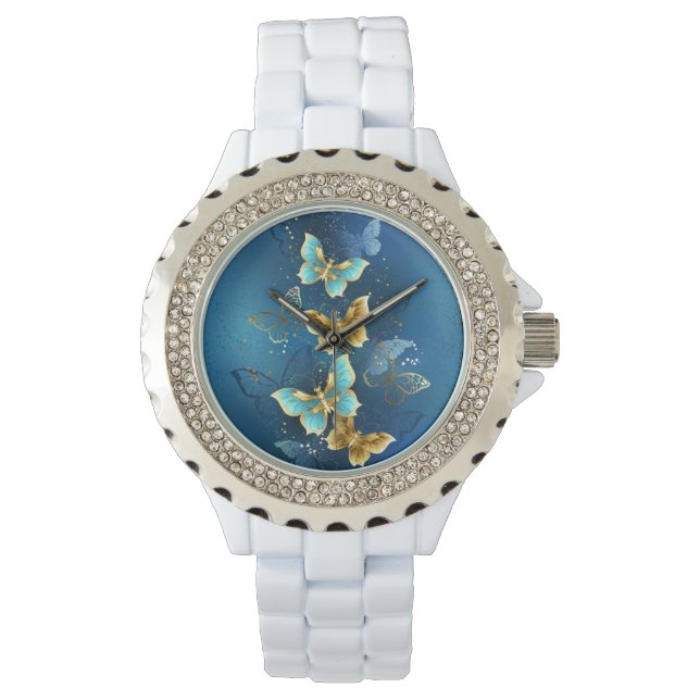 Montre Golden butterflies (devant)