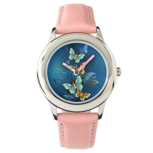 Montre Golden butterflies (devant)