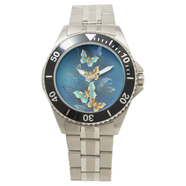 Montre Golden butterflies (devant)