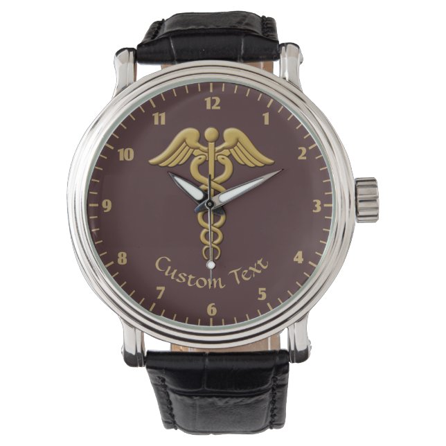Montre Golden Double Snake Caduceus (devant)