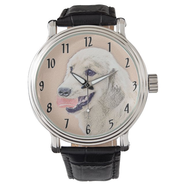 Montre Golden Retriever avec Tennis Ball Peinture Chien A (devant)