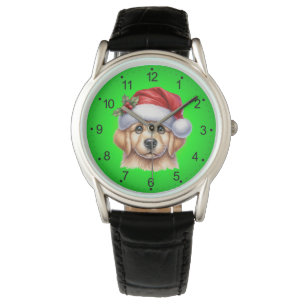 Montre Golden Retriever Chien avec le Père Noël Style-825
