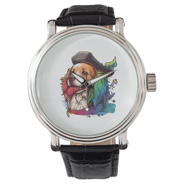 Montre Golden Retriever Chien Pirate (devant)