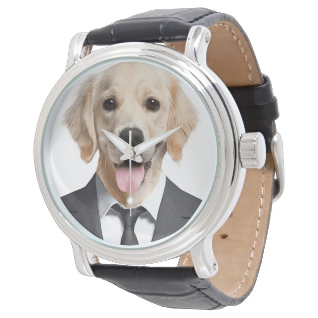 Montre Golden Retriever en costume (Incliné)