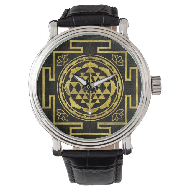 Montre Golden Sri Yantra / Sri Chakra (devant)