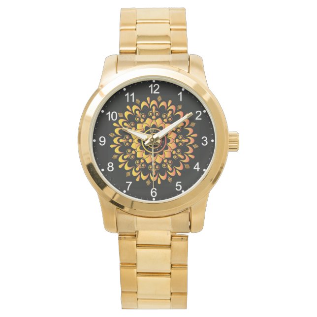 Montre Golden Unique Mandala Design (devant)