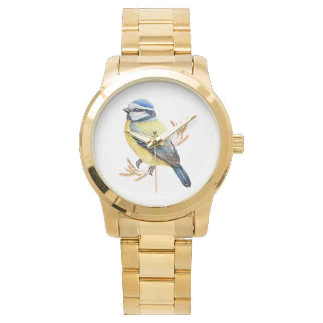 Montre Golden Wheat and Blue Tit (devant)