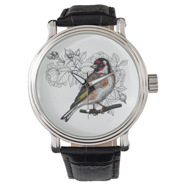 Montre Goldfinch et rose (devant)