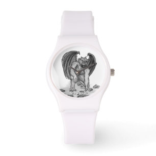 Montre Golem Gargoyle, design noir et blanc