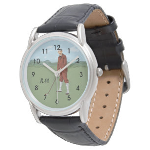 Montre golfeur de style Vintage monogramme