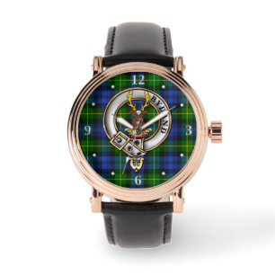 Montre Gordon Clan Badge & Tartan