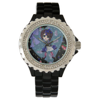 Montre Gothique Lolita Robe bleue Gothloli personnalisé