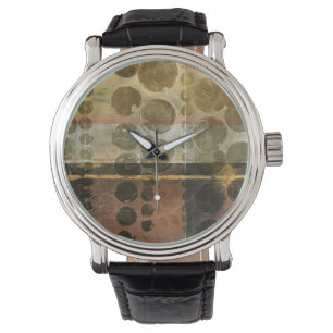 Montre Gouttelettes vertes circulaires
