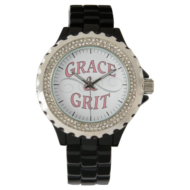 Montre Grace & Gris en rose et gris (devant)