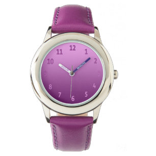 Montre Gradient Simple Coloré Rose