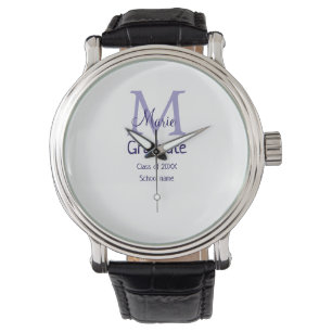 Montre Gradué ajouter nom monogramme violet simple m mini