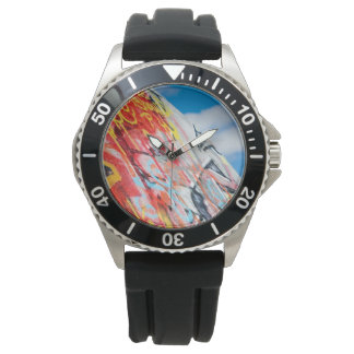 Montre graffiti de planète