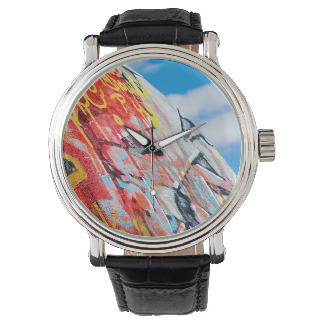 Montre graffiti de planète (devant)