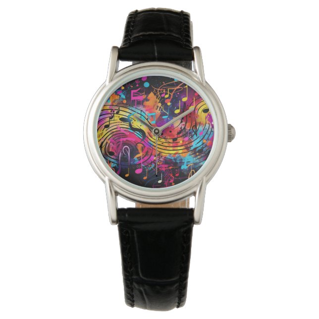 Montre Graffiti Musical Notes Regarder (devant)