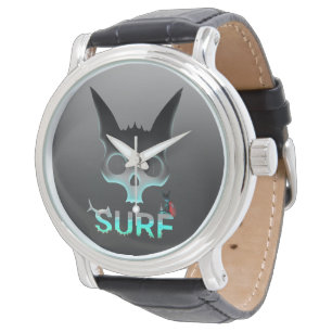 Montre Graffiti Surf crâne chat
