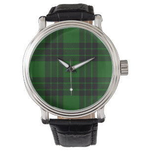 Montre Graham tartan vert noir plaid