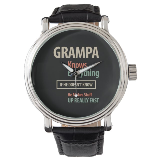 Montre Grampa connaît tout | Cadeau grand-père (devant)