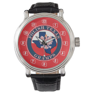 Montre Grampes texanes polonaises rondes