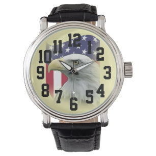 Montre Grand contraste patriotique Grand nombre de chiffr